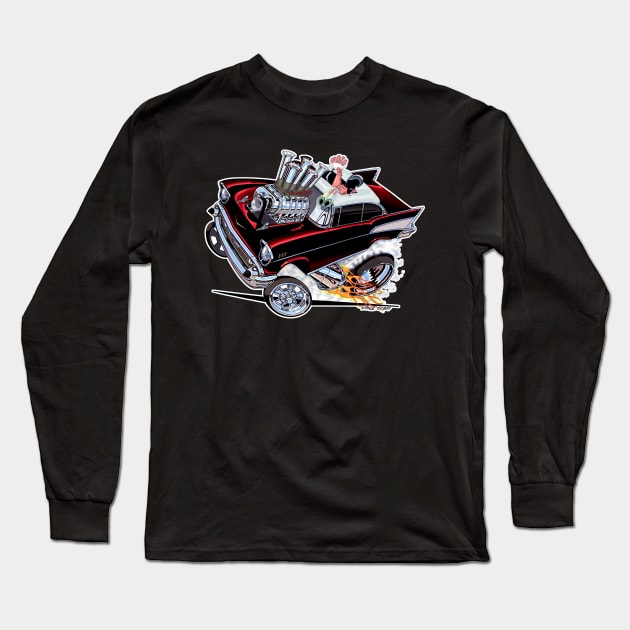 REVVIN 57 Chevy cherry Long Sleeve T-Shirt by vincecrain